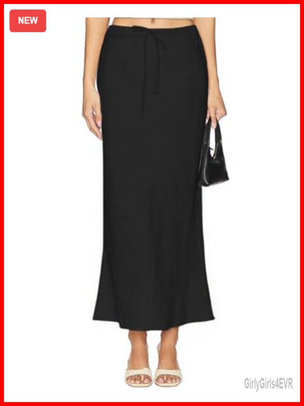Linen Maxi Skirt High Waisted Flowy Long A-Line with Lining